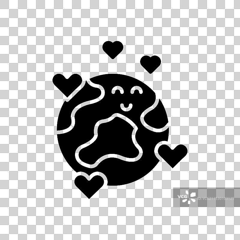 地球爱心图标集 快乐地球日符号图片素材