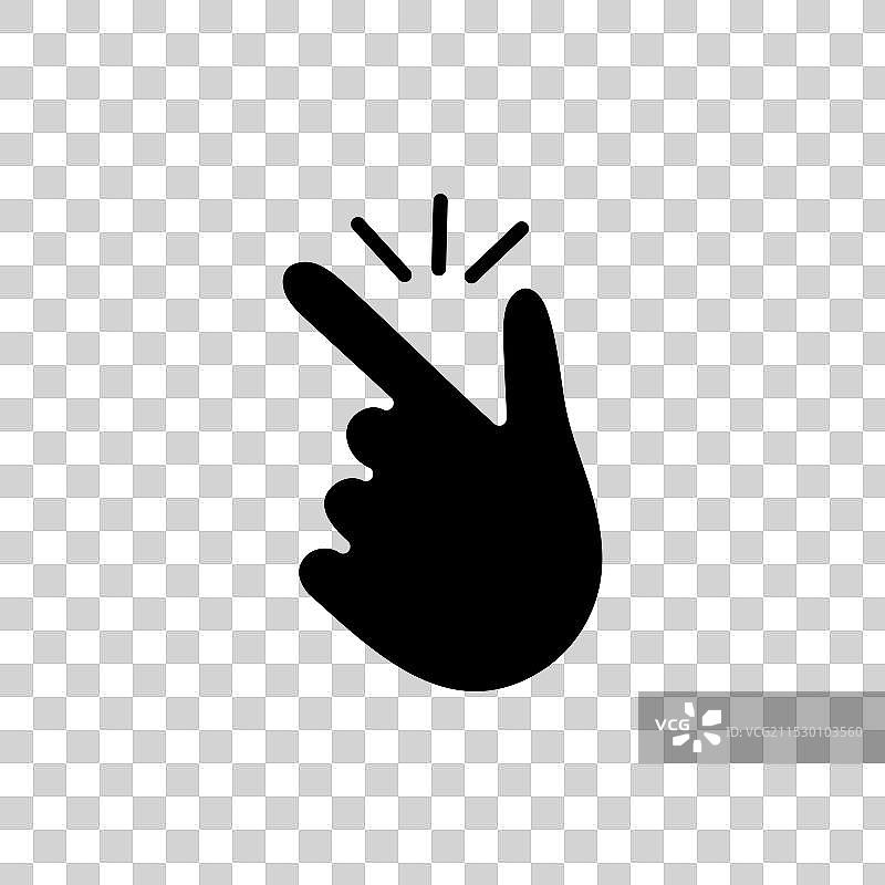 手指弹响图标集，手指轻松弹响图片素材