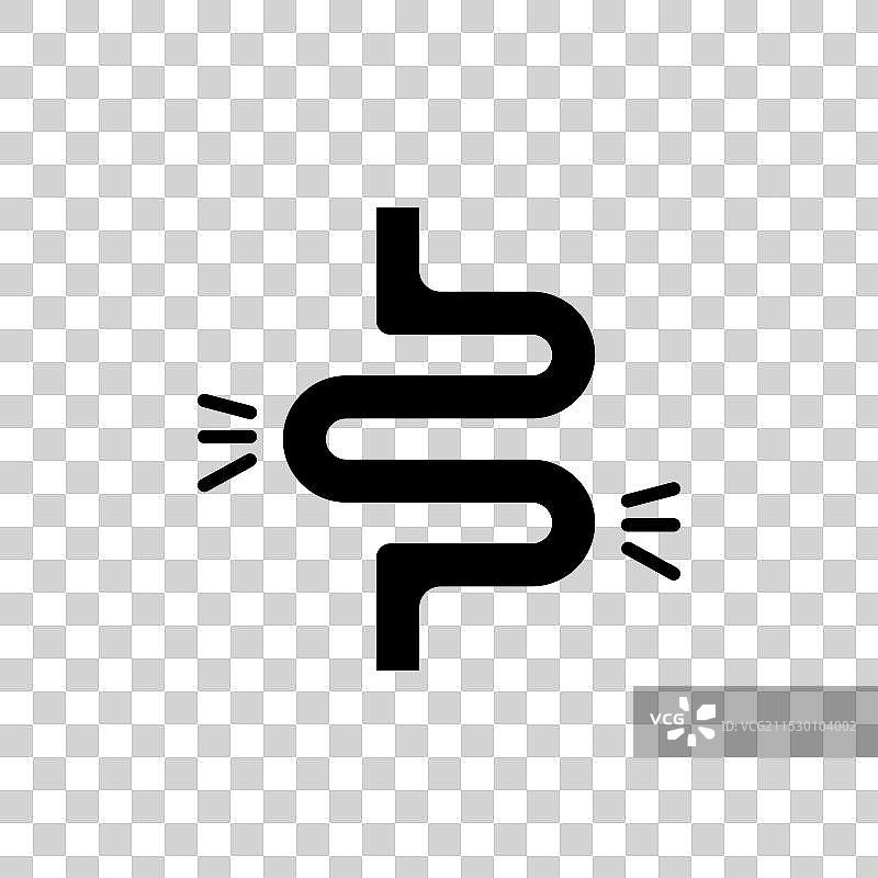 肠道和肠道便秘图标集图片素材