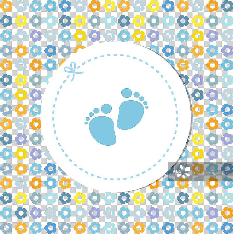 男婴生日卡与婴儿洗礼卡图片素材