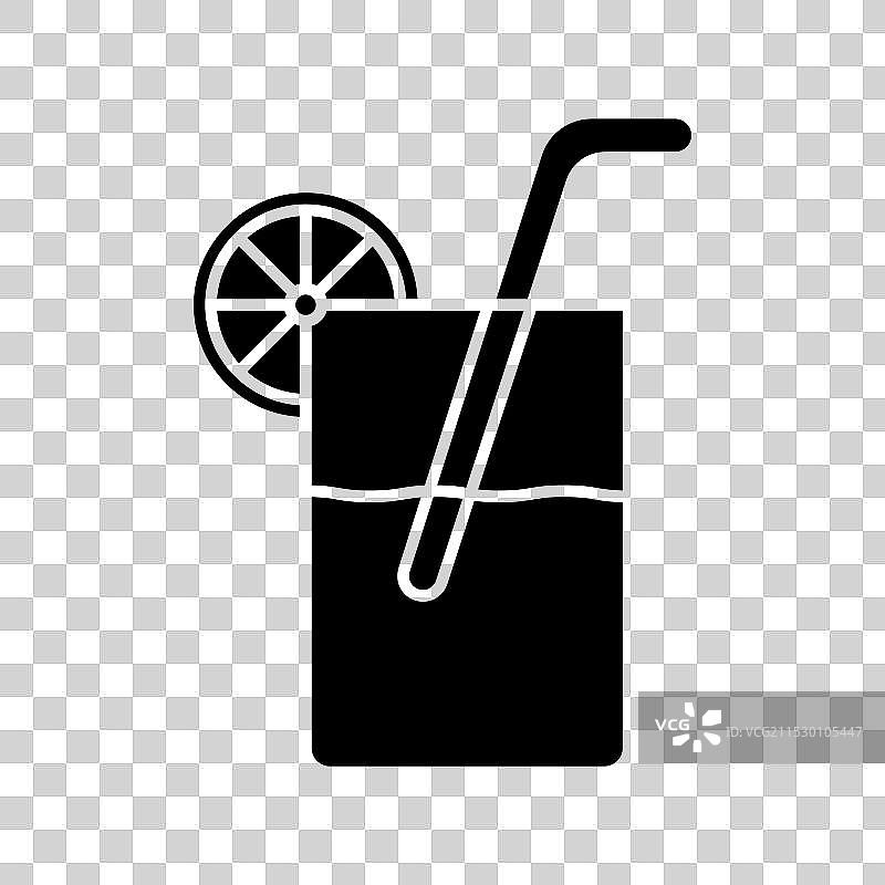 柠檬水图标集，果汁杯新鲜符号图片素材