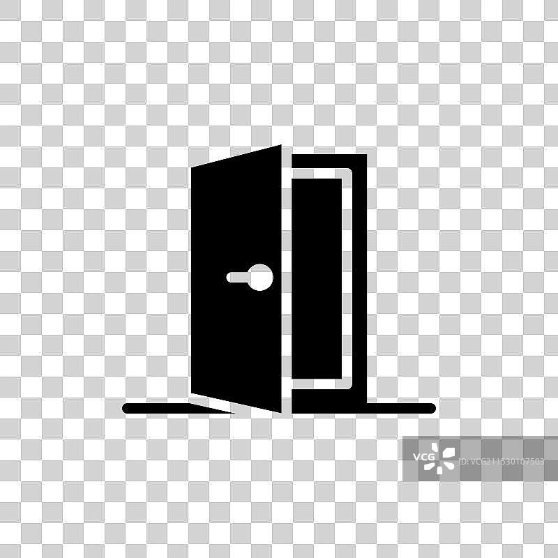 开门图标集，房屋入口和出口双开门图片素材