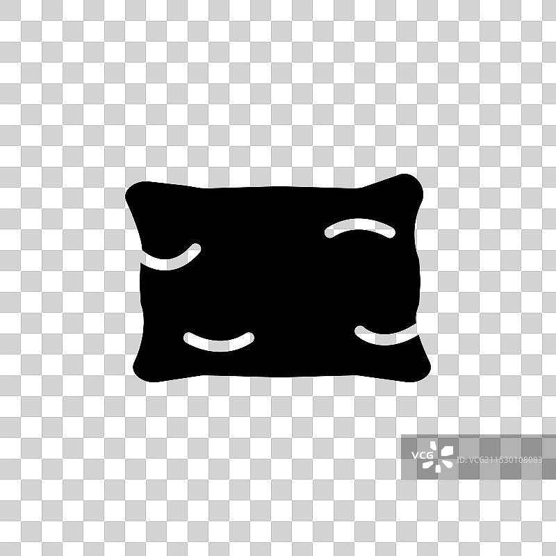 枕头图标集 舒适的床垫与睡眠用的靠垫图片素材