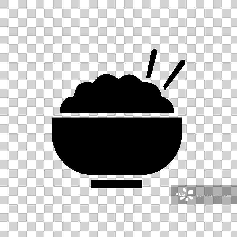 米饭碗图标集 中式熟米饭碗图片素材