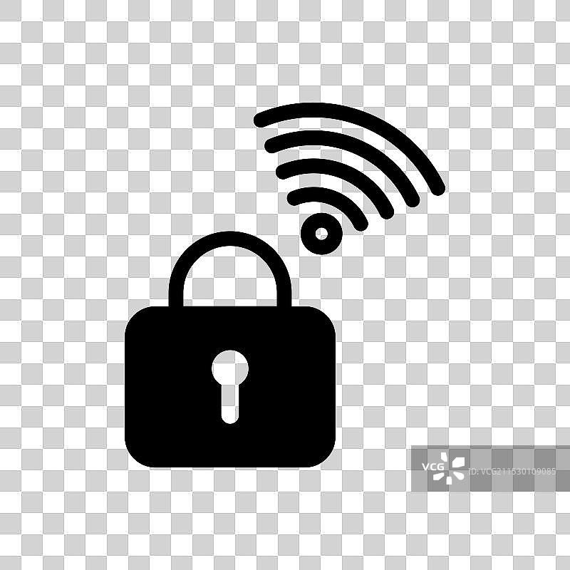 智能锁图标集 无钥匙锁技术图片素材