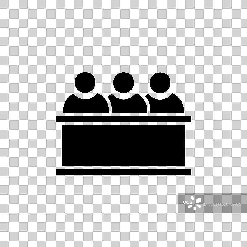 陪审团审判图标集，陪审团会议面板符号图片素材