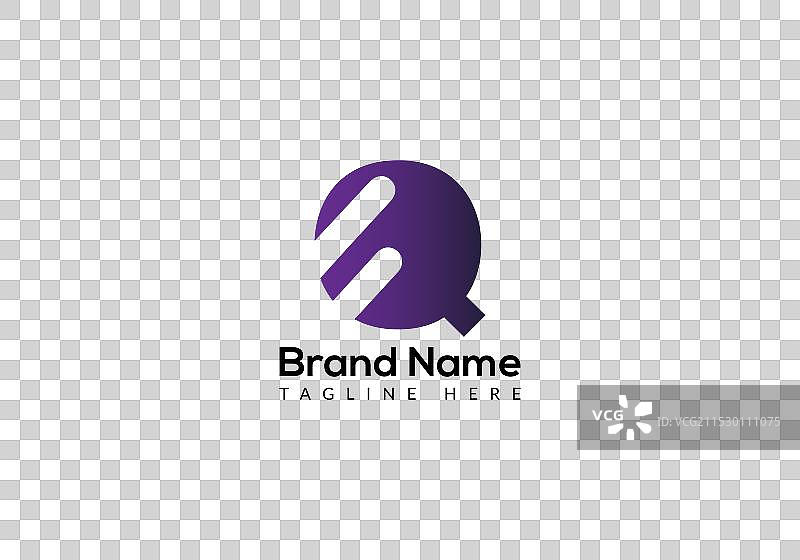 现代抽象字母Q的首字母标志设计图片素材
