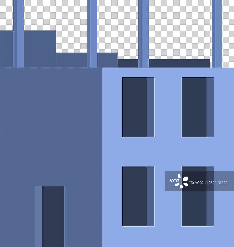 现代建筑在施工中，配有钢筋。图片素材