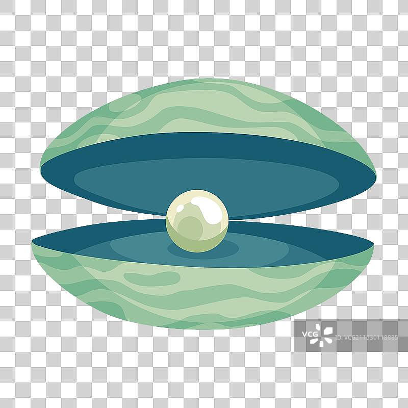 打开的贝壳中的珍珠，扇贝和珍珠图片素材