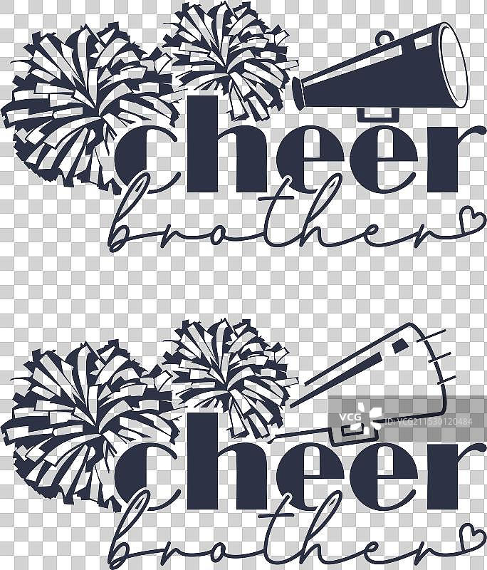 打印加油兄弟啦啦队加油棒图片素材