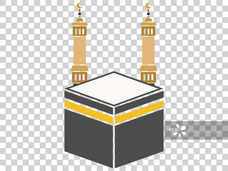 卡巴圣地，伊斯兰教的神圣地标建筑图片素材