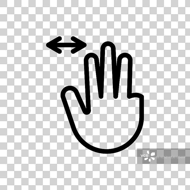 动态手指手势滑动旋转图标图片素材