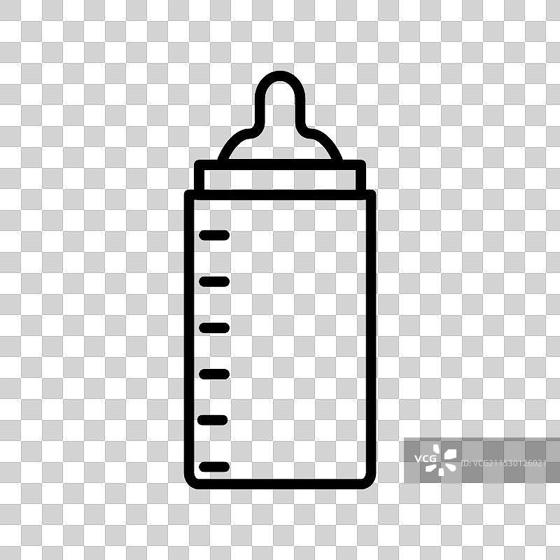 婴儿吸管杯图标标志符号轮廓集图片素材