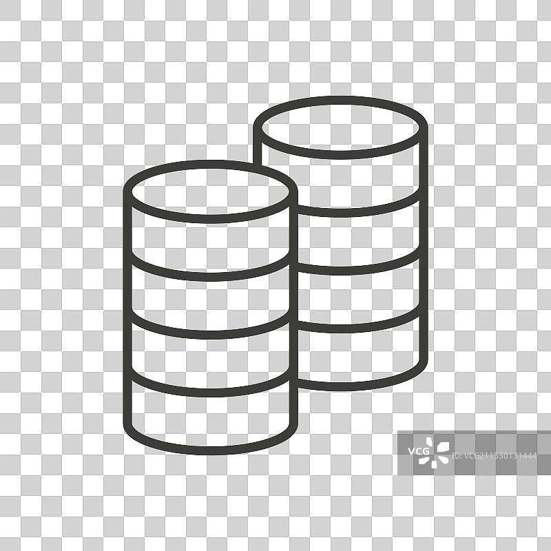 美元硬币图标集，钱币堆叠符号图片素材