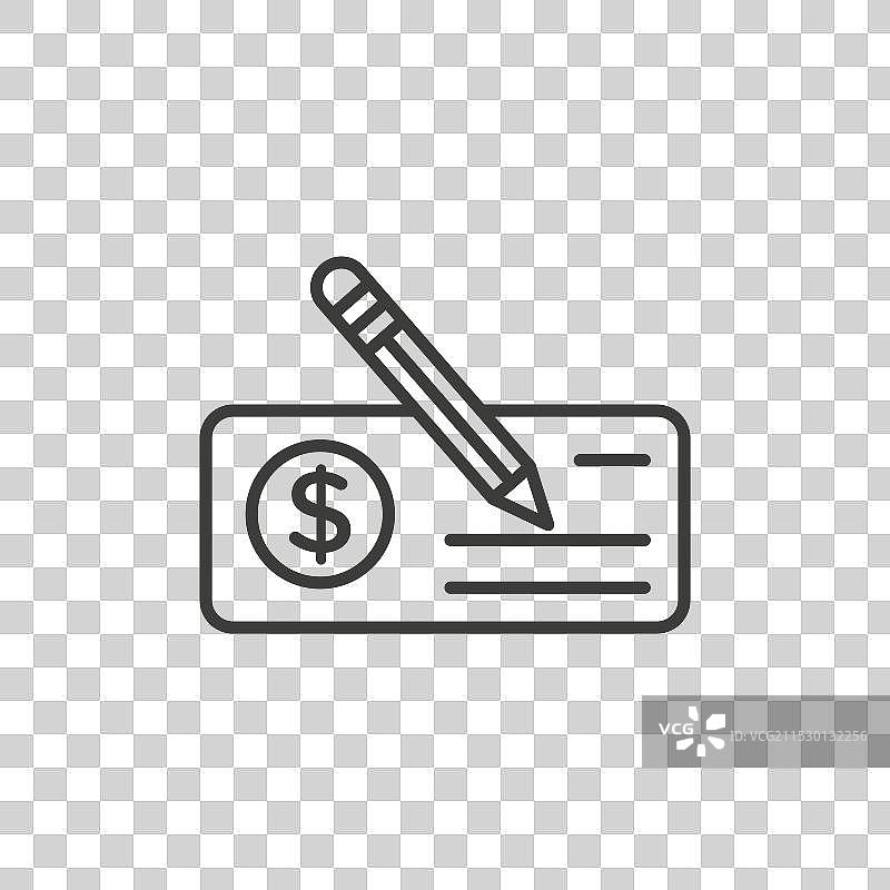 支票图标集支付付款纸质支票图片素材