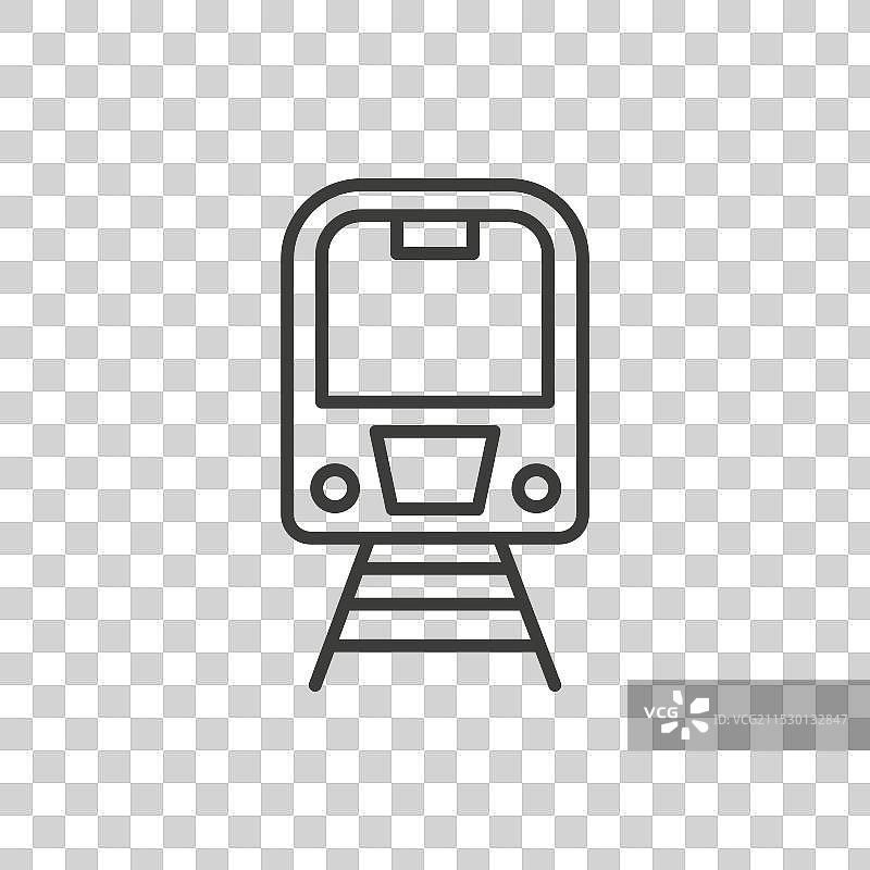 地铁或铁路符号的火车图标集图片素材