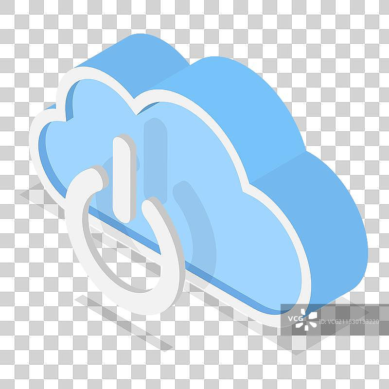 3D等距平面图标集：云技术图片素材