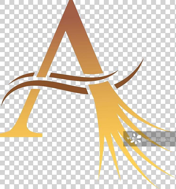 金色发型与美容的字母标志图片素材