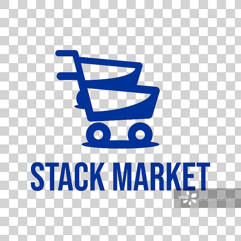 股票市场极简风格标志设计图片素材