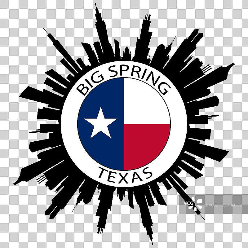 德克萨斯州大春天天际线美国旅行纪念品图片素材