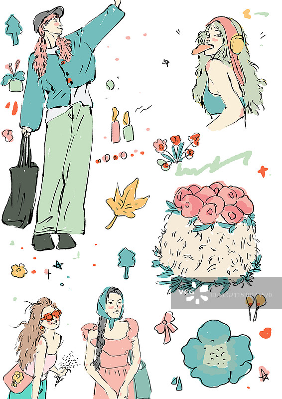 平面创意插画图片素材