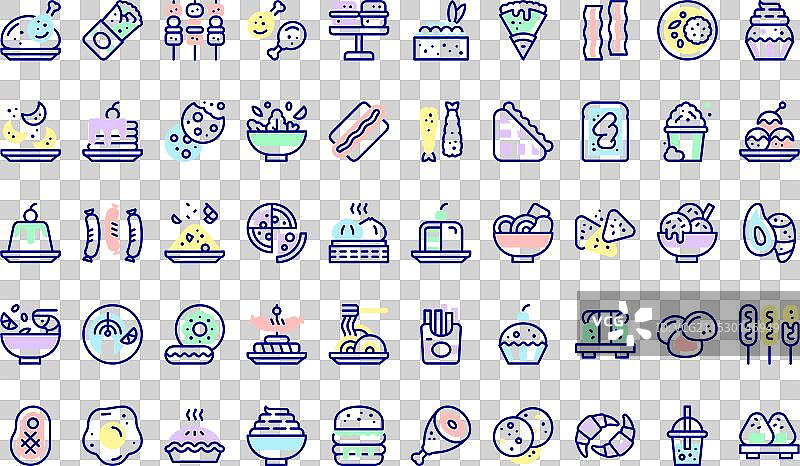 国际美食图标合集图片素材