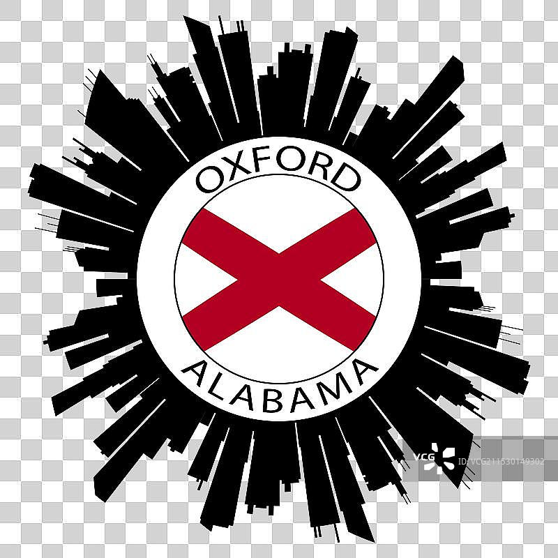 阿拉巴马州牛津天际线美国旅行纪念品图片素材