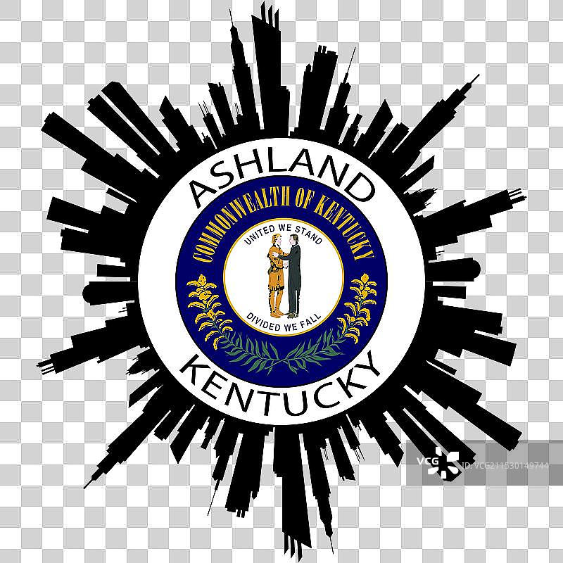 肯塔基州阿什兰天际线美国旅行纪念品图片素材