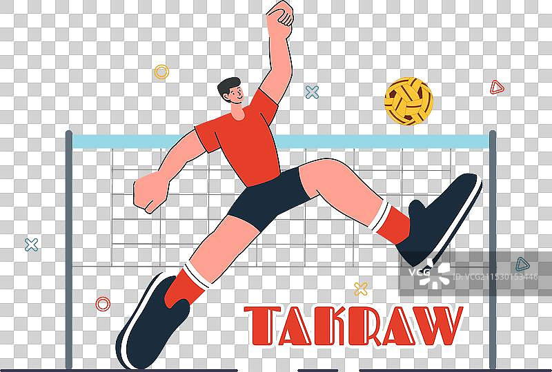 运动员在踢球的席地排球图片素材