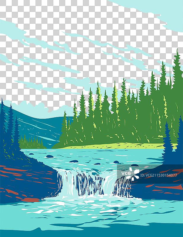 卡南纳斯基斯国家的羊河省立公园图片素材