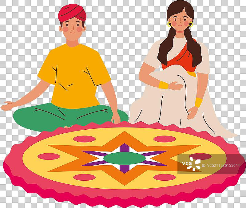 印度教徒在奥南丰收节庆祝活动中图片素材