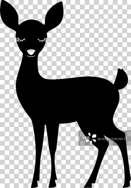 鹿的剪影艺术图片素材