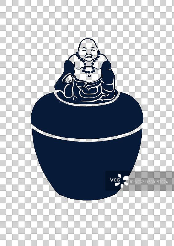 佛跳墙罐子色块元素图片素材