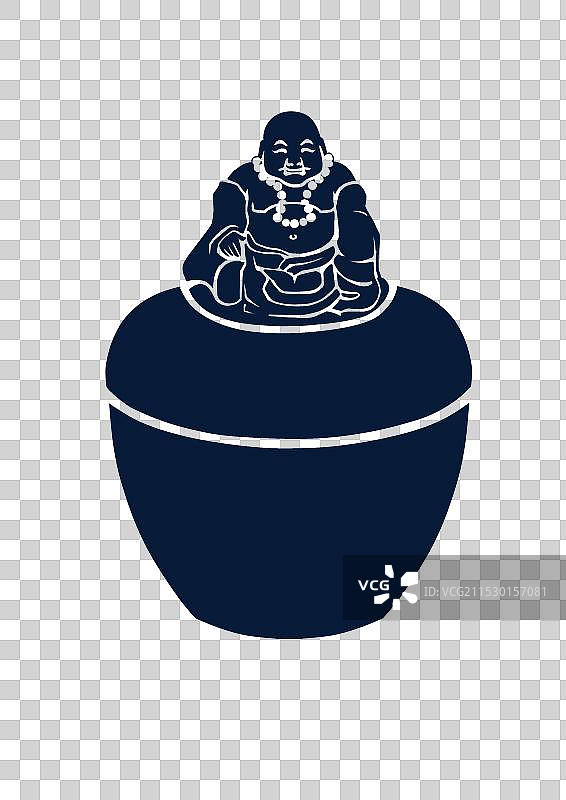 佛跳墙罐子色块元素图片素材