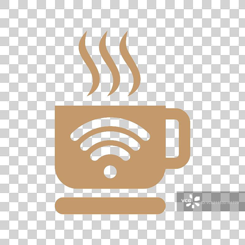 咖啡杯咖啡馆标志设计平面图图片素材