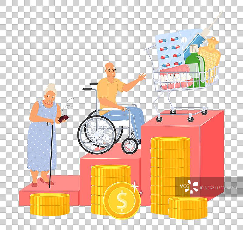 老年人使用的昂贵药物图片素材