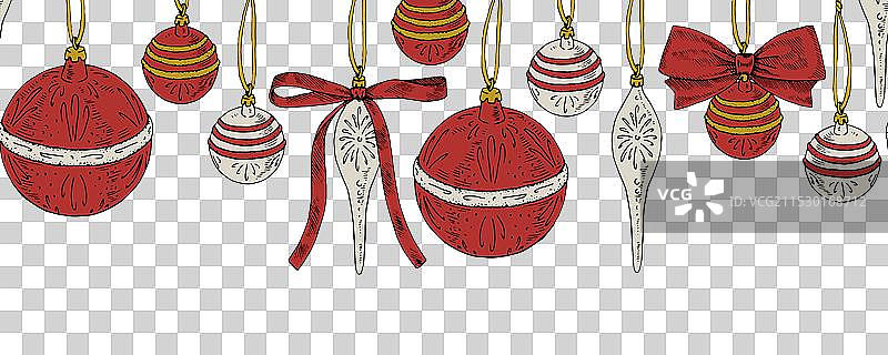 手绘圣诞节的节日边框图片素材