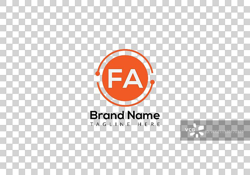 现代抽象FA字母初始字母标志图片素材