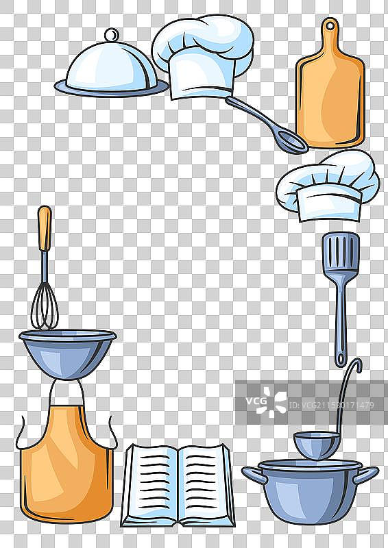 厨房用具和烹饪工具的背景图片素材