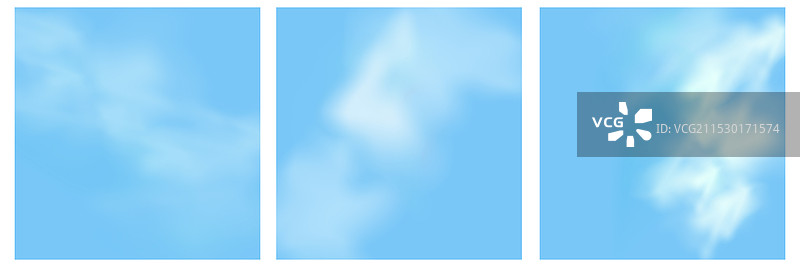 美丽的晴朗蓝天，夏季的蓝色氛围图片素材