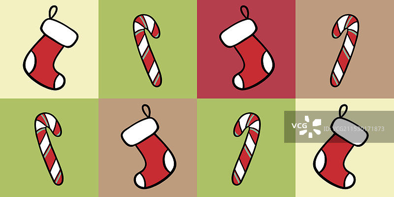 无缝的彩色图案，呈现交替的设计图片素材