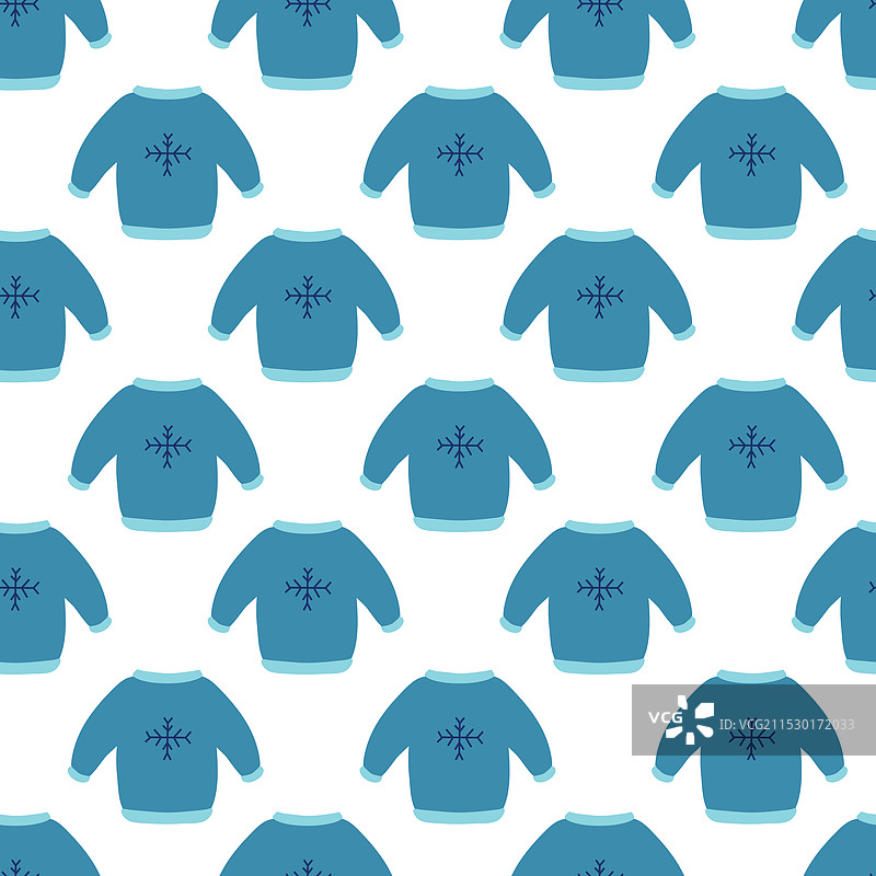 无缝冬季毛衣图案，带有雪花设计图片素材