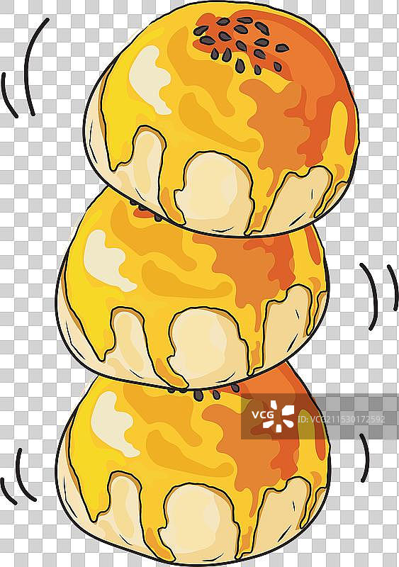 三块传统月饼图片素材