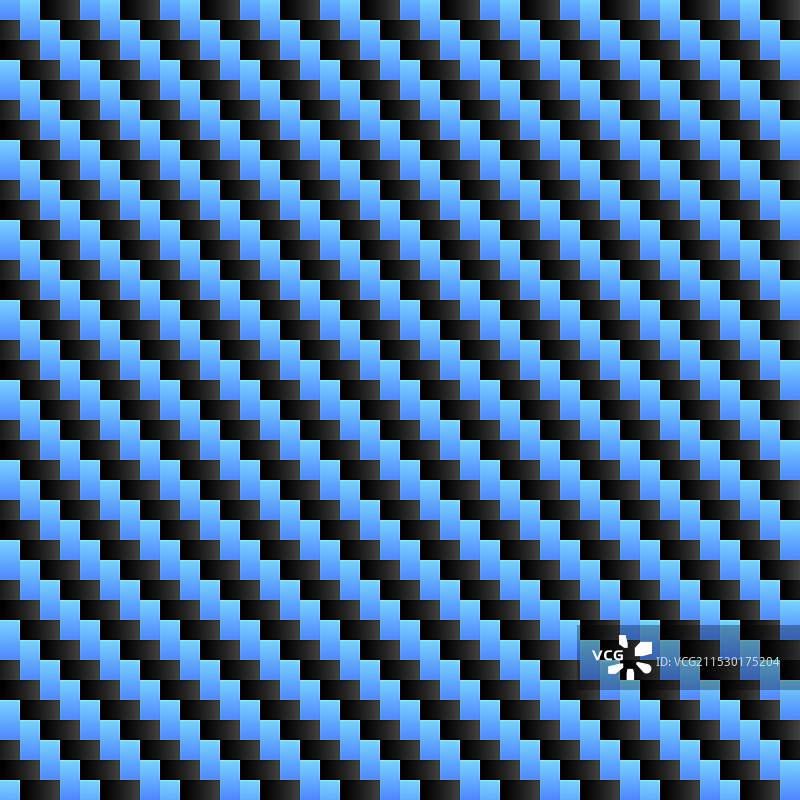 黑色和蓝色对角碳纤维无缝纹理图片素材