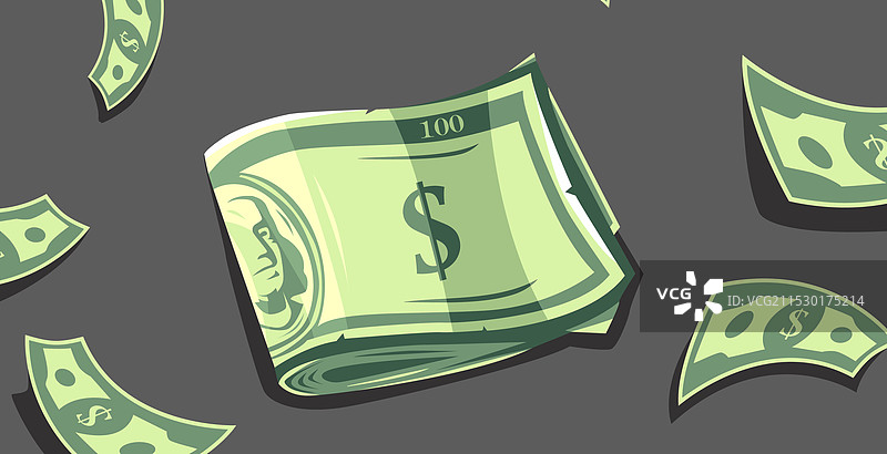 折叠的钞票图片素材