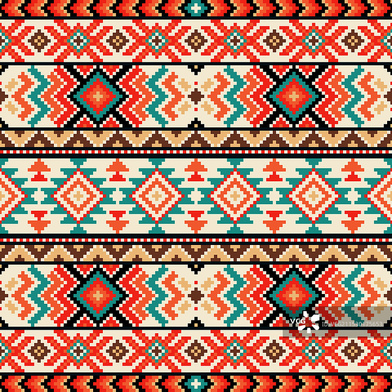 几何部落图案，传统美洲土著风格图片素材