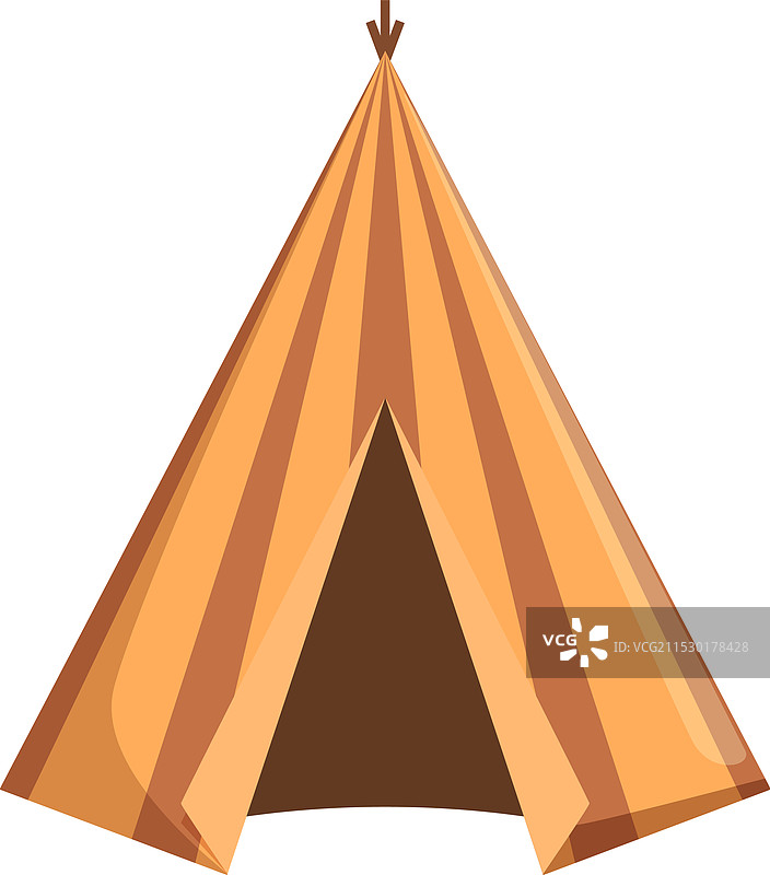 棕色和橙色的帐篷高高耸立图片素材