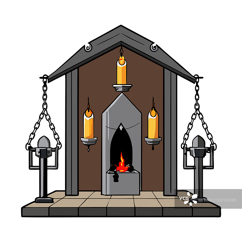 恐怖的特兰西瓦尼亚吸血鬼的室内环境图片素材