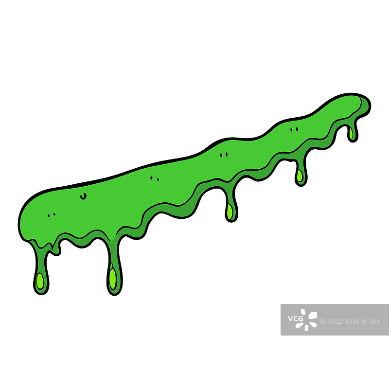 孤立的小径，水平线条流淌着绿色液体图片素材