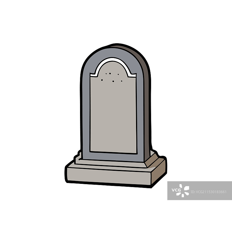 白色背景上的墓碑，留白空间图片素材